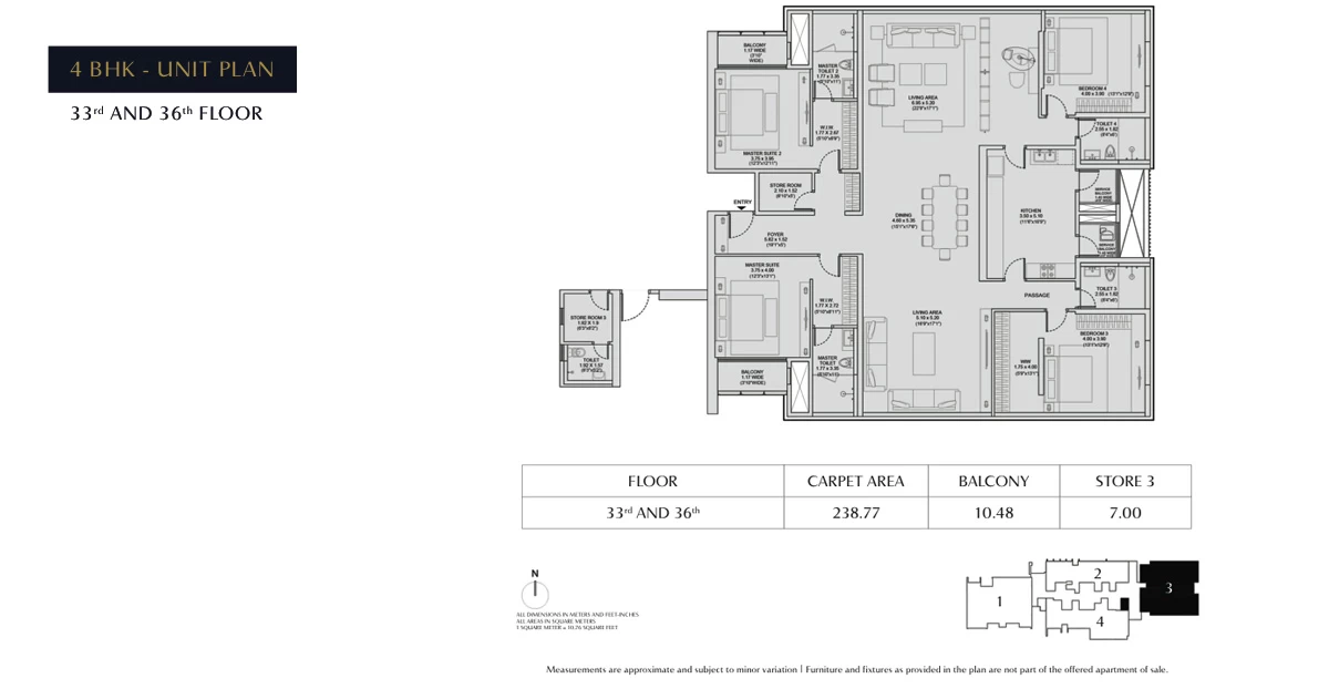 4BHK Unit Plan